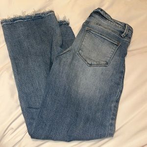 Straight Jeans. Medium Wash. Lightly worn.